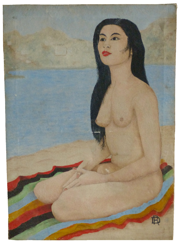 Femme nue,peinture.art modeste